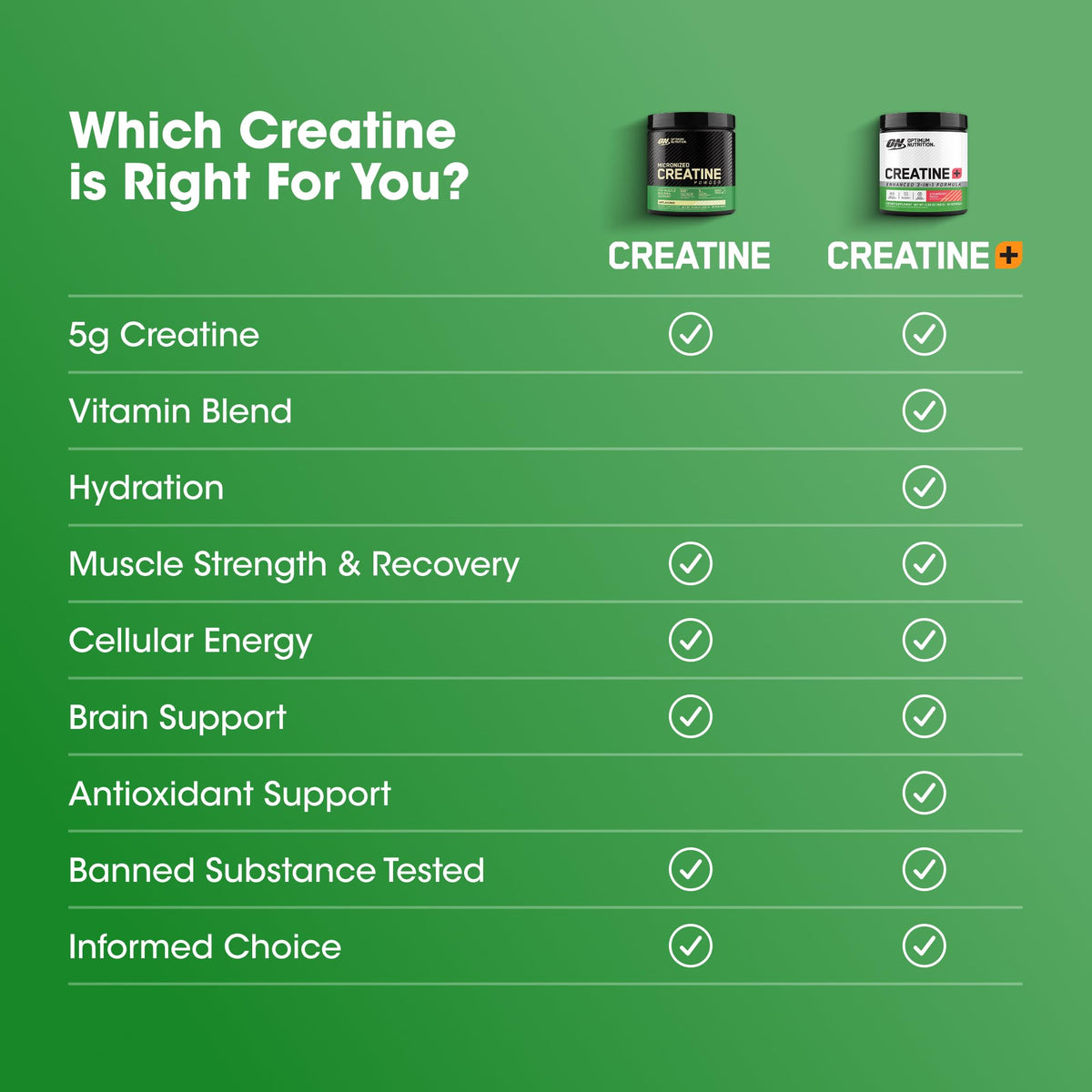 Optimum Nutrition Creatine Monohydrate Plus Powder, Strawberry Peach Flavored Creatine Performance Blend, with Electrolytes for Hydration, Added Vitamins Optimum Nutrition