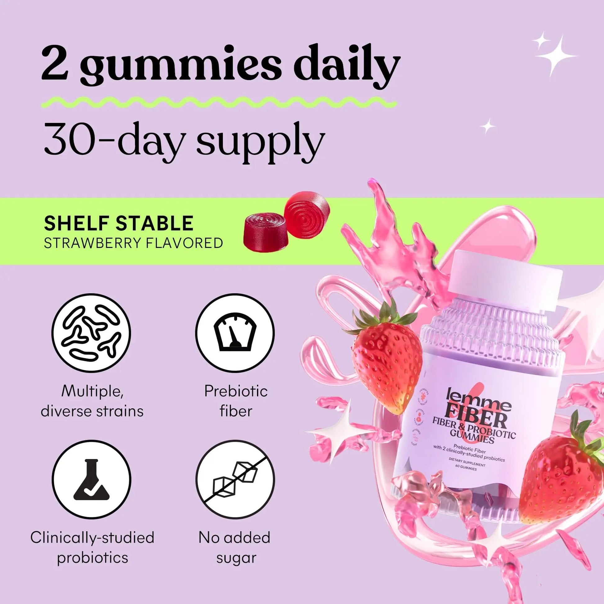 Lemme Fiber & Probiotic Gummies for Adults, Promotes Regularity & Digestive Health, No Sugar Added Strawberry Flavor, 4g Prebiotic Fiber & Clinically Studied Probiotic Strains, (60 Count) Lemme buy australia supplements