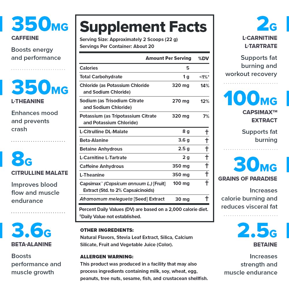 LEGION Pulse+ Burn Thermogenic Pre Workout Powder - High Stimulant Energy - L-Carnitine, Citrulline Malate, Beta Alanine, Capsimax - Nitric Oxide Booster - Pink Lemonade, 20 Servings