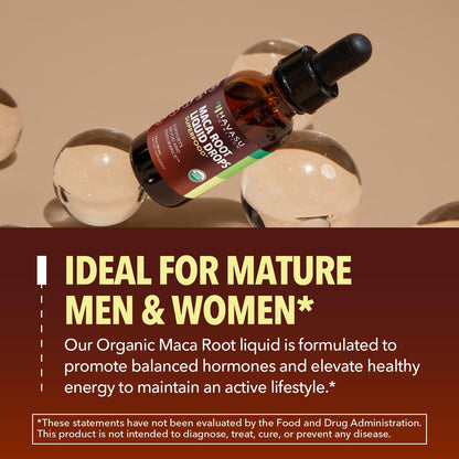 Organic Maca Root Liquid, Unflavored, 1fl oz, Supports Hormone Balance | Organic Maca Root Liquid Drops, Mood, Energy in Women & Men, Lepidium Meyenii to Support Performance & Vitality, Non-GMO Gsupps Australia