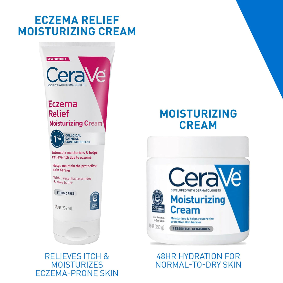 CeraVe Eczema Relief Moisturizing Cream, Shea Butter Dry Skin Lotion, 8oz CeraVe