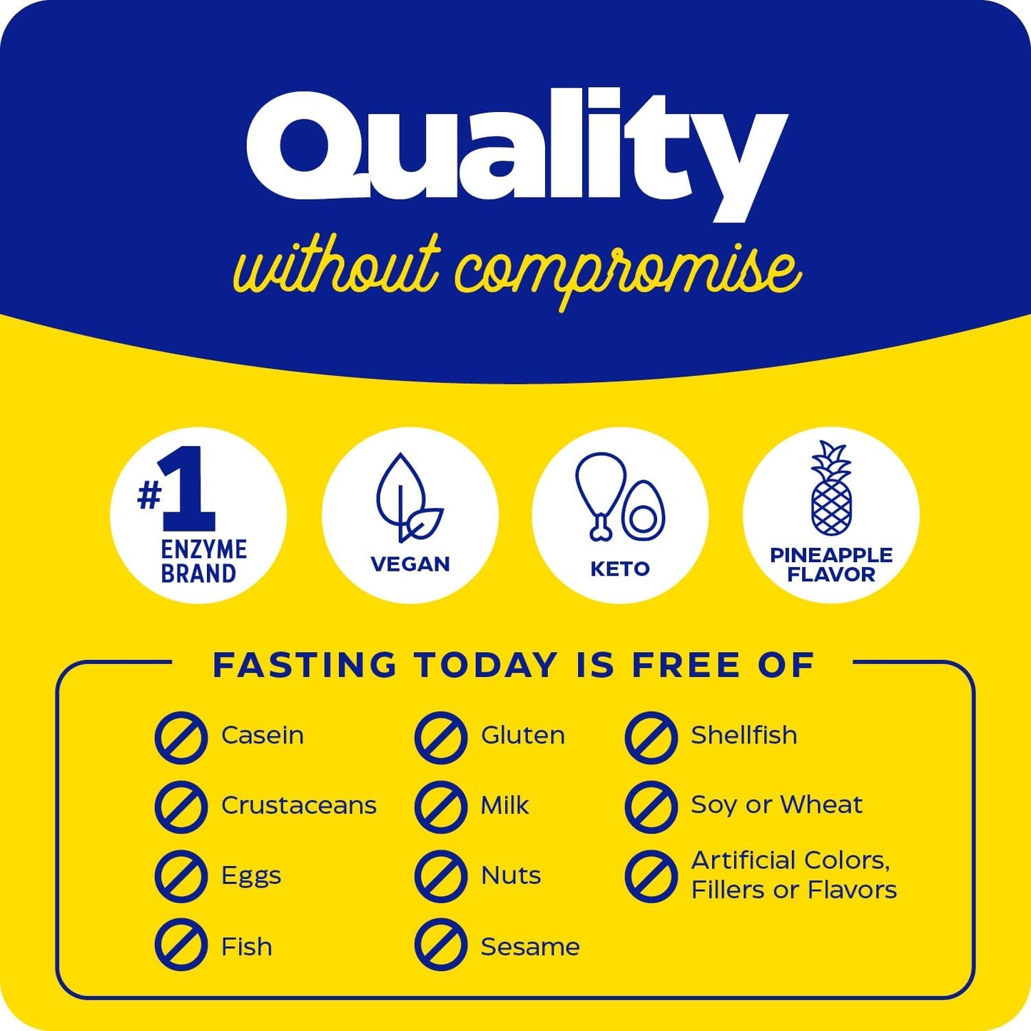 Enzymedica Fasting Today Drink Mix - Electrolyte Powder Supplement for Intermittent Fasting, Support for Hydration, Appetite & Muscle Health, Keto Friendly, Tropical Pineapple Flavor - 8.75 oz Gsupps Australia
