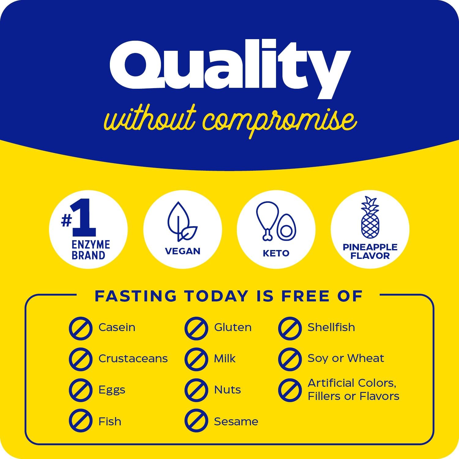 Enzymedica Fasting Today Drink Mix - Electrolyte Powder Supplement for Intermittent Fasting, Support for Hydration, Appetite & Muscle Health, Keto Friendly, Tropical Pineapple Flavor - 8.75 oz Gsupps Australia