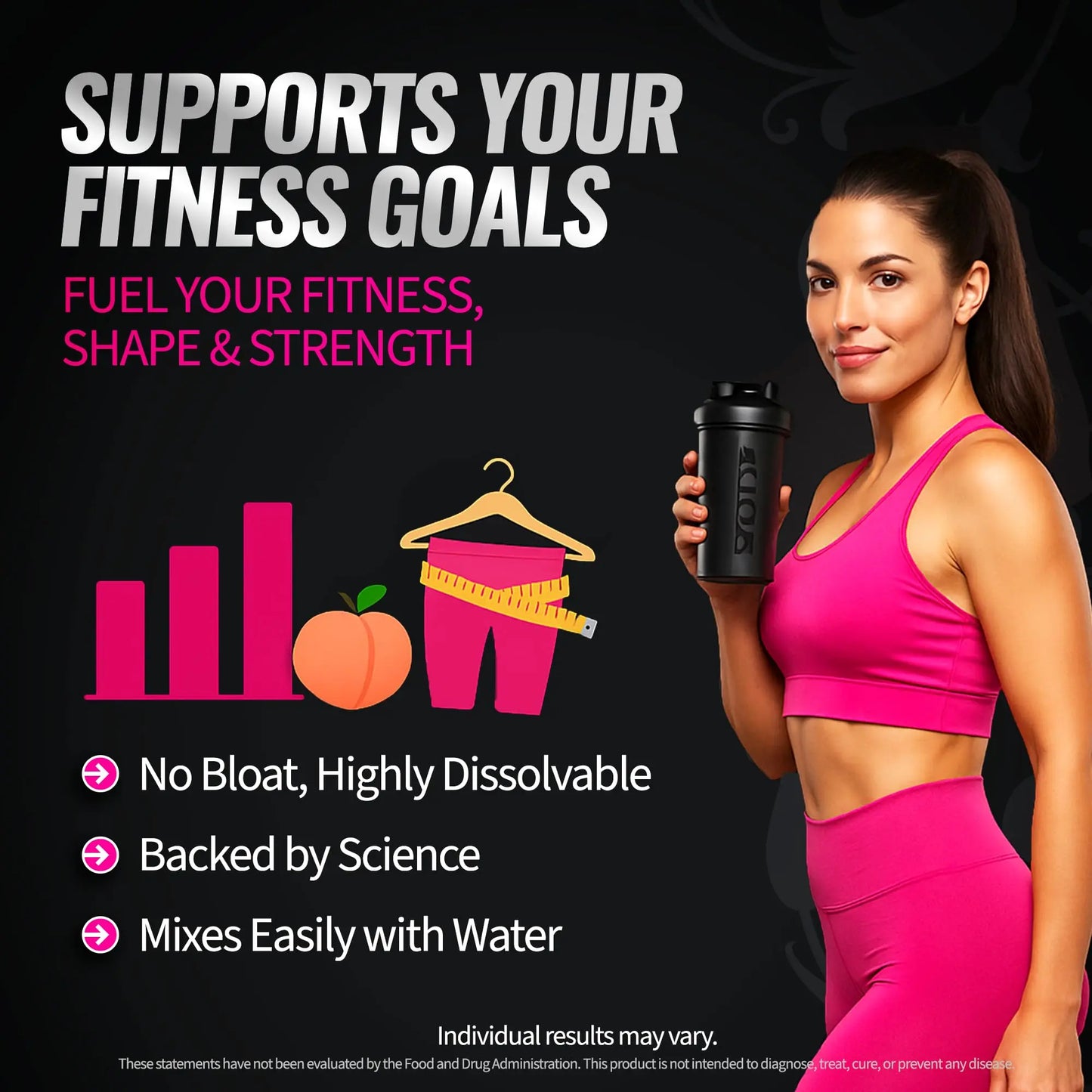 Bold Buns Creatine for Women – Supplement with Collagen & BCAA – Supports Muscle Development, Post-Workout Recovery, Skin Elasticity, Bold Buns