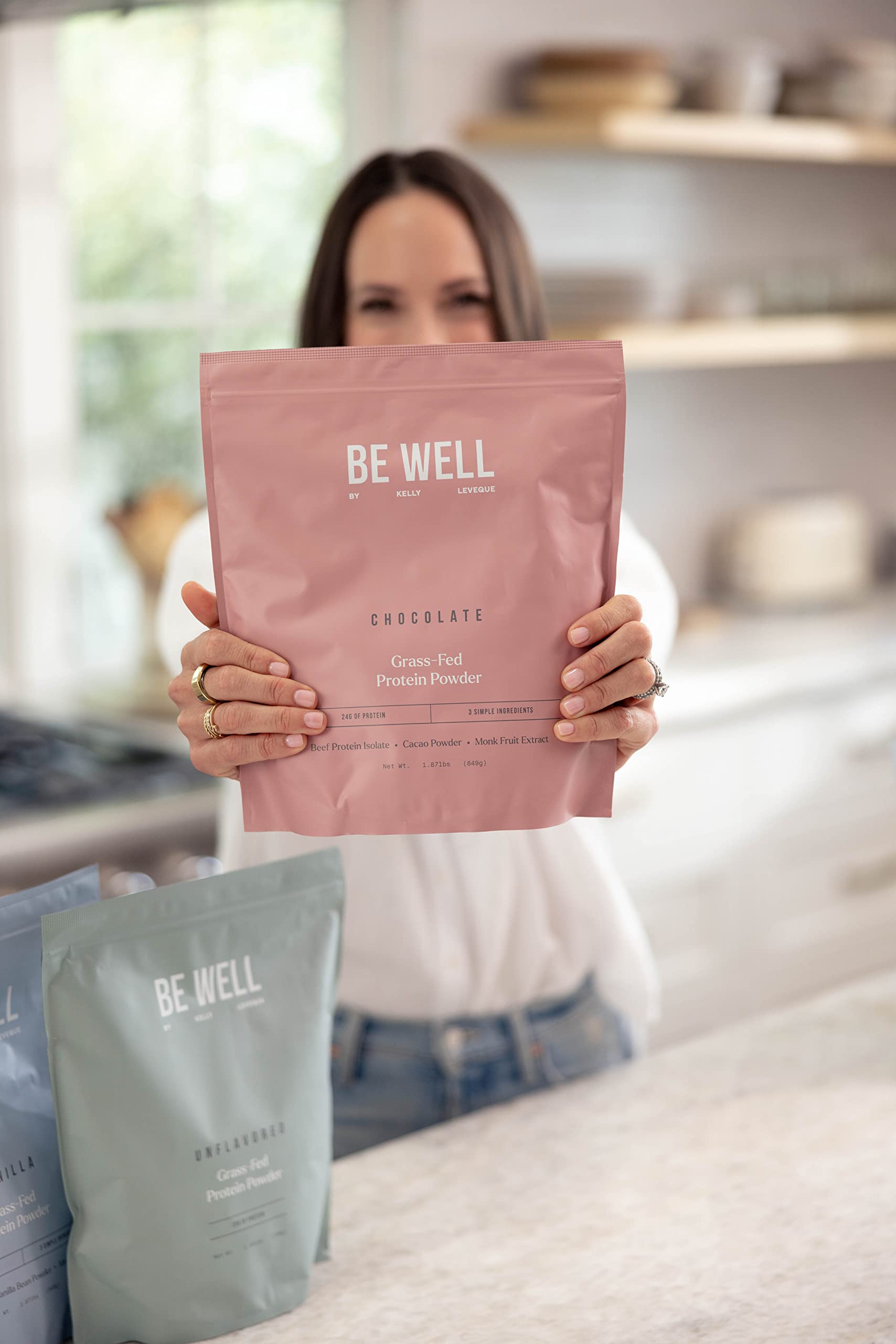 Be Well by Kelly Chocolate Grass-Fed Beef Protein Powder, 24G of Protein & 1G Net Carbs (3 Ingredients, 30 Servings) 9 Amino Acids + 3 BCAAs No Soy, No Dairy, Stevia-Free, No Sugar Added 1.87lb 849g Be Well by Kelly LeVeque buy australia supplements
