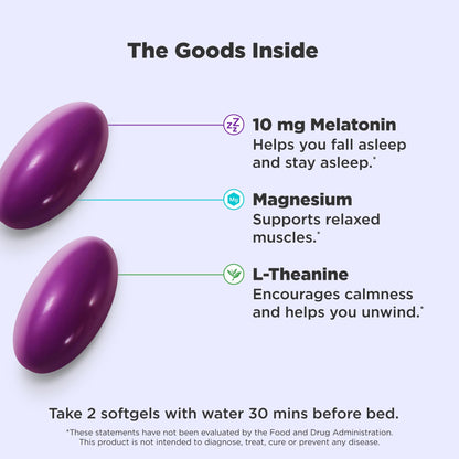 OLLY Ultra Strength Sleep Softgels, 10mg Melatonin, L-Theanine, Chamomile, Magnesium, Lemon Balm, Supports Deep Restful Sleep OLLY