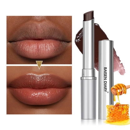 Honey Lipstick Tinted Lip Balm - Sheer Hydrating Lipstick for All Skin Tones - Moisturizing Lip Color, Nourishing Lip Balm with a Hint of Natural Black Cherry Tint BAISEN DIARY