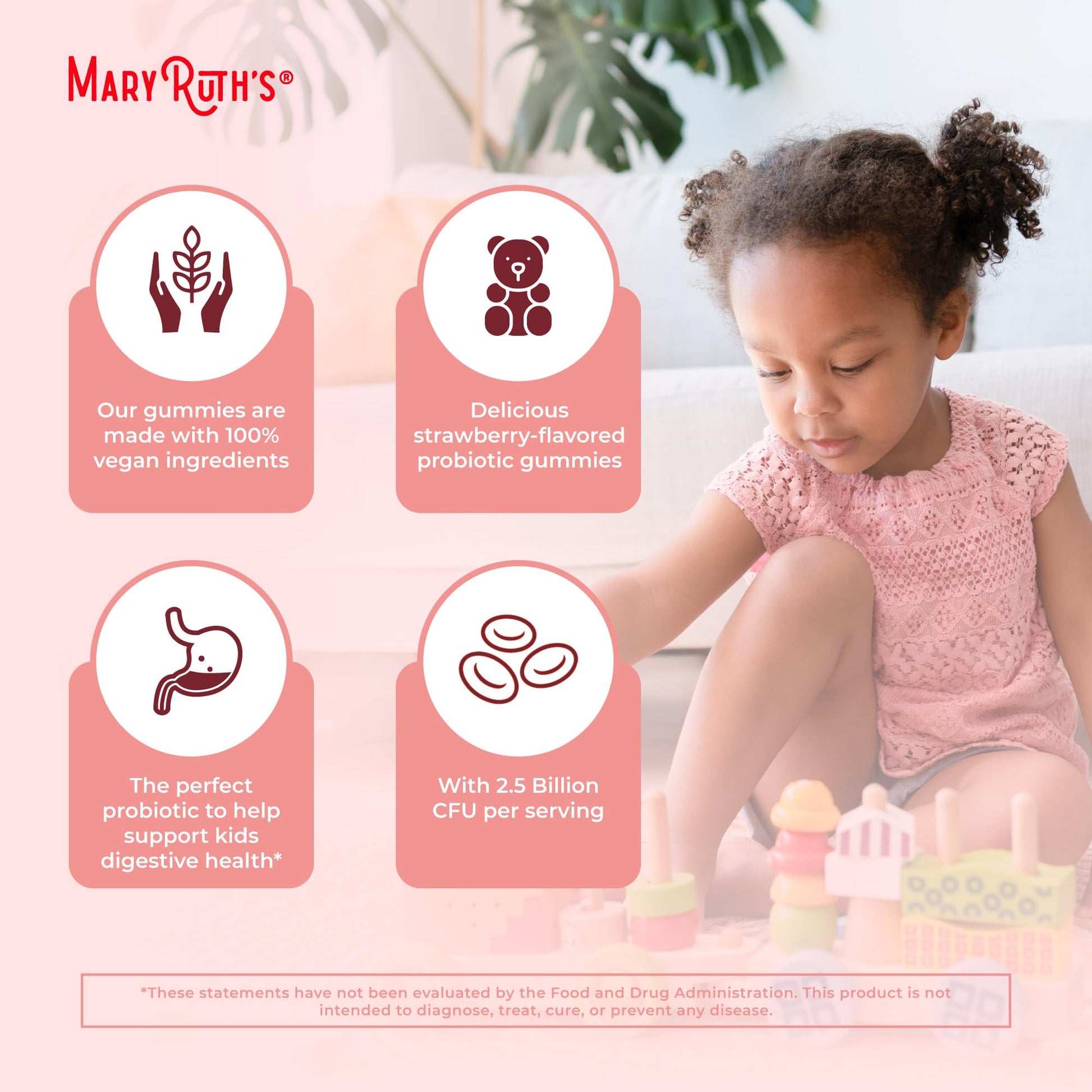MaryRuth Organics Kids Probiotics for Digestive Health | USDA Probiotic Gummies | 2 Month Supply | Kids Probiotics | Immune Support | Gut Health Supplement | Vegan | Non-GMO | Gluten Free | 60 Count MARYRUTH'S buy australia supplements