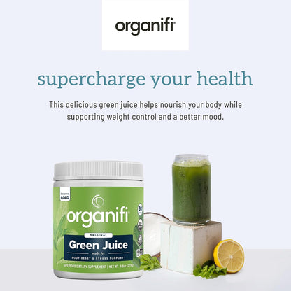 Organifi Green Juice - Powder Supplement with Organic Spirulina, Ashwagandha, and Chlorella - Helps Achieve Fitness Goals and Reduce Cortisol Levels, 30-Day Supply Gsupps Australia