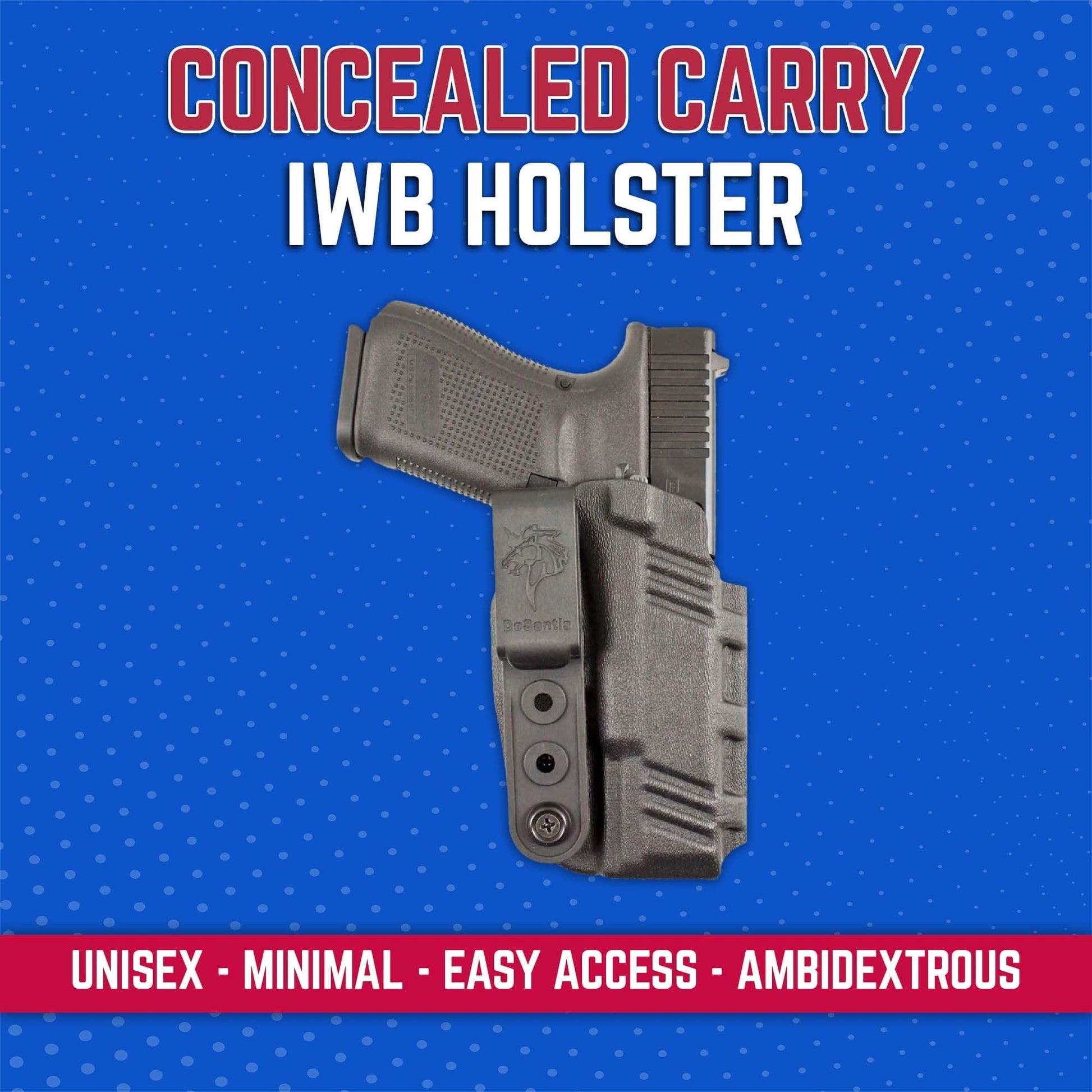 DeSantis Slim-Tuk - IWB Holster for Men and Women, Pistol Holster for Concealed Carry, Suitable for Appendix Wear, Ambidextrous, Made with Kydex, Adjustable Tension, Tuckable 360 C-Clip Gsupps Australia