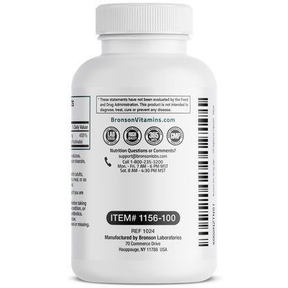 Bronson Zinc 50mg Complex High Potency Immune Support Supplement & Antioxidant and Skin Health Bronson