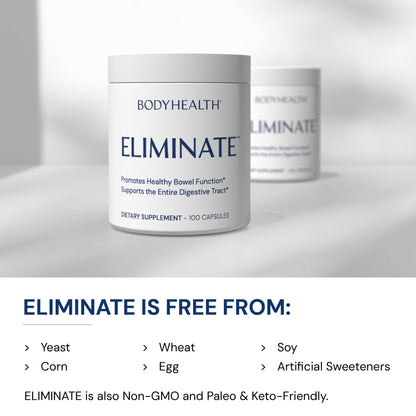 BodyHealth Intestinal Cleanse - Eliminate, Colon Cleanser Detox, Gentle Laxative Pills and Bowel Flush Constipation Relief for Adults, Body Cleanse for Colon Health BodyHealth