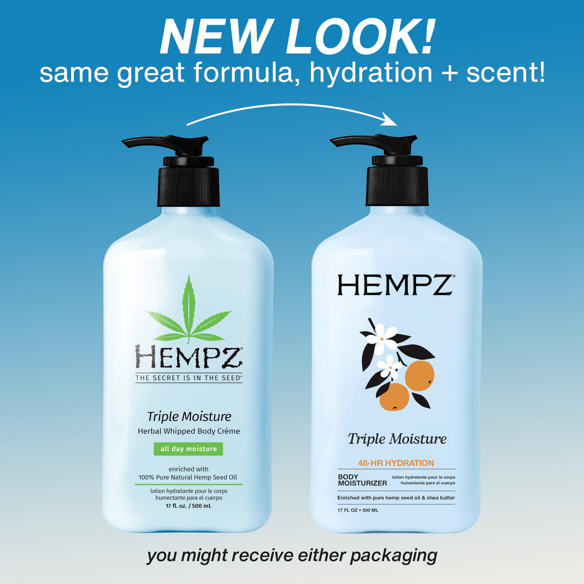 Hempz Triple Moisture Moisturizing Body Lotion - 17 Fl Oz Hempz
