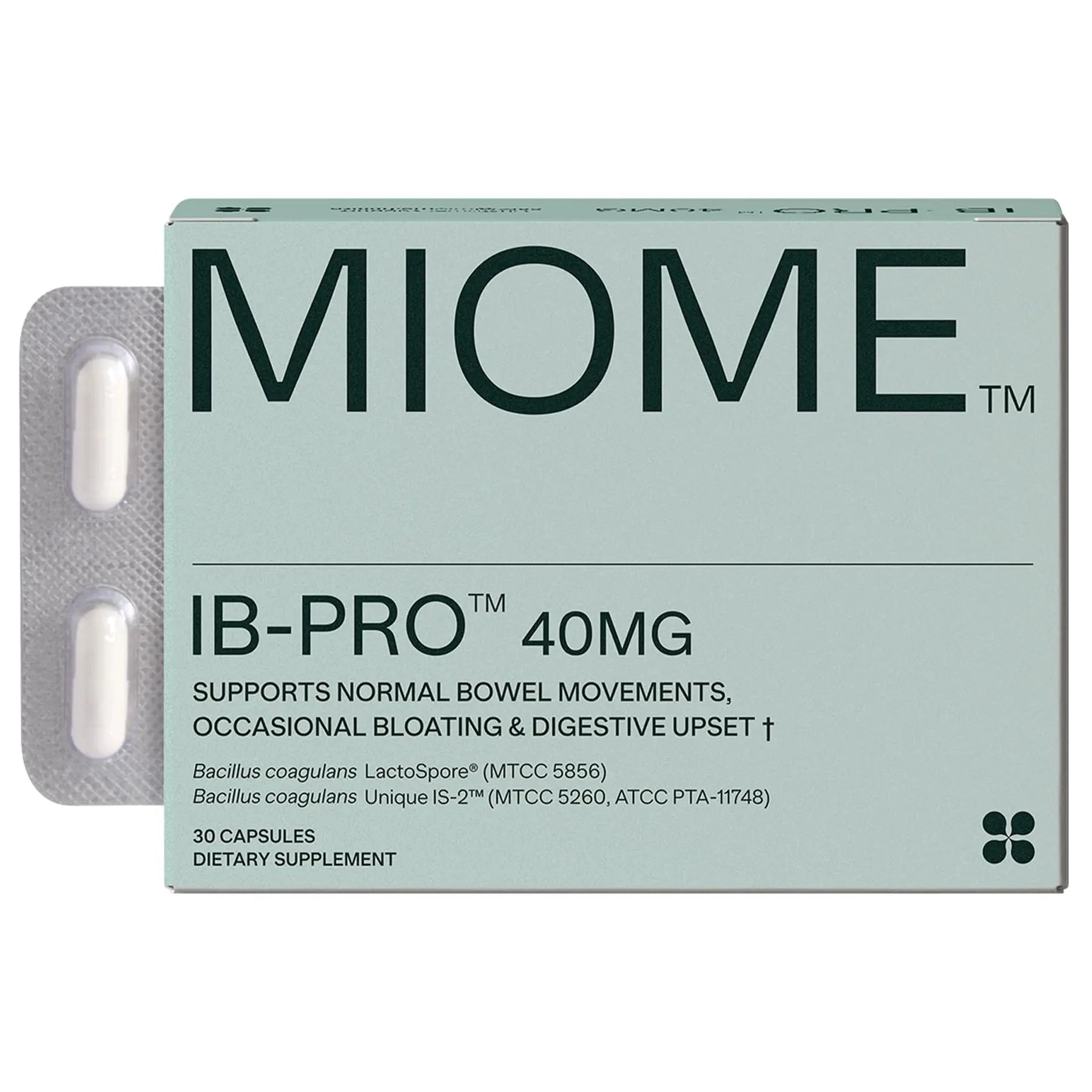 MIOME IB-PRO Bacillus Coagulans Probiotic - 2-1 Lactospore & Unique is-2 for Occasional Constipation, Bloating & Digestive Upset - 3rd Party Verified - 30 Capsules MIOME buy australia supplements
