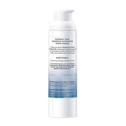 Eucerin Face Immersive Hydration Night Cream, 2.5 OZ Eucerin