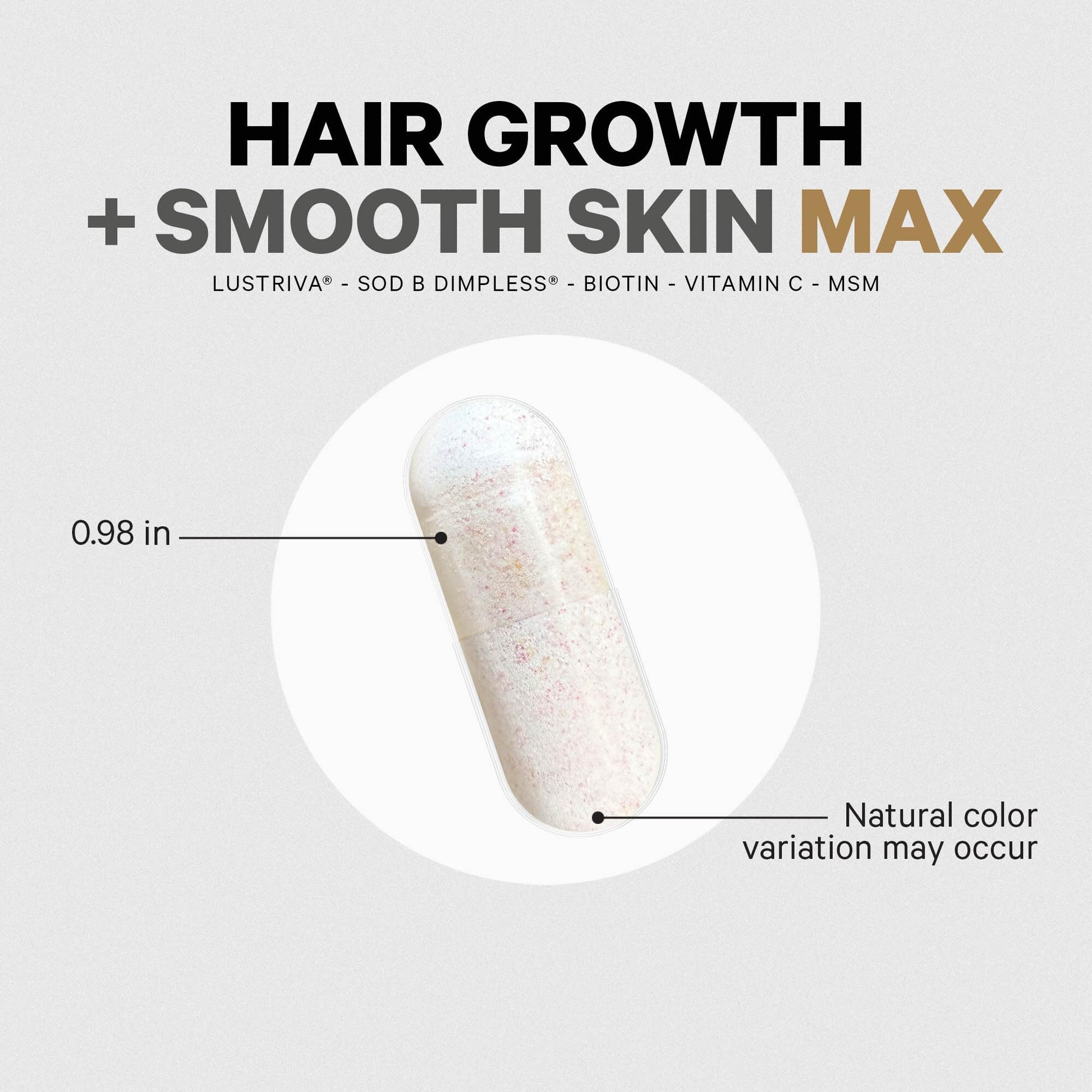Codeage Hair Growth + Smooth Skin Max Vitamins Supplement - Patented Lustriva & SOD B Dimpless Superoxide Dismutase - Hair Growth Health Skin Cellulite Support - Biotin, Vitamin C, MSM - 30 Capsules Codeage buy australia supplements