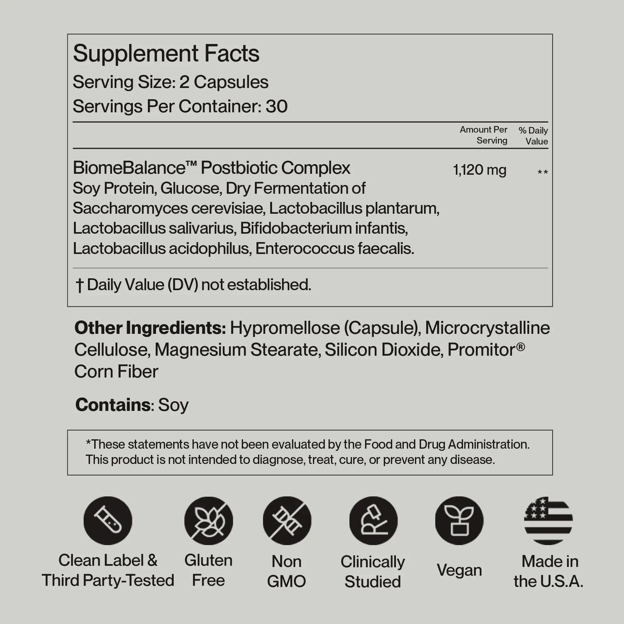 Postbiotics Gut Health Supplement – Bloating Relief, Gut, Brain & Digestive Health - Microbiome & Immune Support with BiomeBalance™ - 1000x More Active Ingredients Than Pre & Probiotics – 60 Capsules SecondKind buy australia supplements