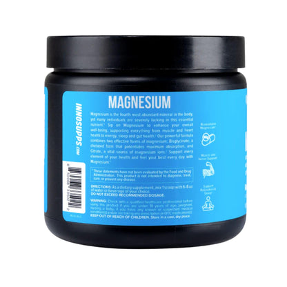 InnoSupps Magnesium Powder - Dual-Action Mineral Mix with Magnesium Bisglycinate & Carbonate - Promotes Stress Relief, Hydration, and Recovery (Lemonade, 30 Servings)
