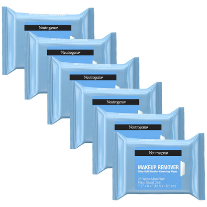 Neutrogena Makeup Remover Wipes, 25 ct, 6 Pack Neutrogena