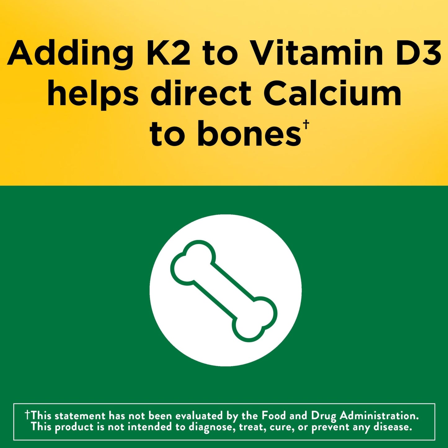 Nature Made Vitamin D3 K2 Supplement, 5000 IU (125 mcg) Vitamin D for Bone, Teeth, Muscle and Immune Support Nature Made
