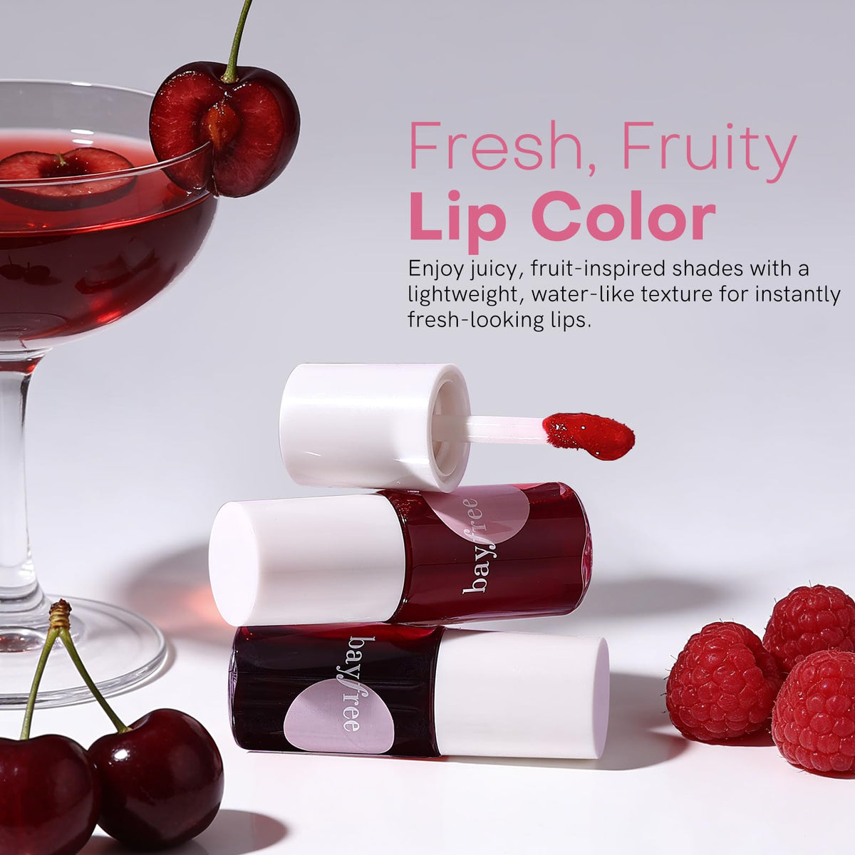 bayfree Lip Tint Stain Set, 2 PCS Lip & Cheek Tint Lightweight Non-sticky bayfree