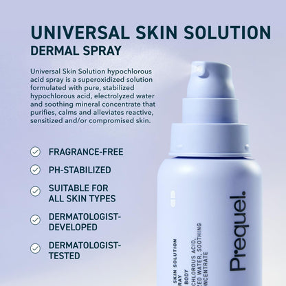 Prequel Skin Hypochlorous Acid Spray - HOCL Facial Mist Minerals 4oz Prequel