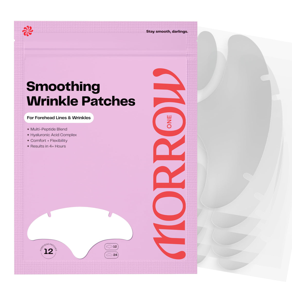 Morrow One Forehead Wrinkle Patches Peptide Face Tape Overnight 36 Count Morrow