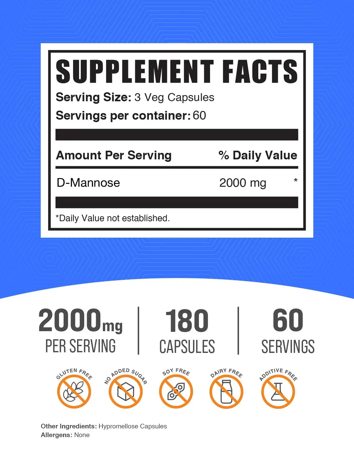 BulkSupplements.com D-Mannose Capsules - D-Mannose Supplement, for Urinary Tract Support - Vegan & Gluten Free, 3 Capsules per Serving (2000mg), 180 Count (Pack of 1) BulkSupplements buy australia supplements