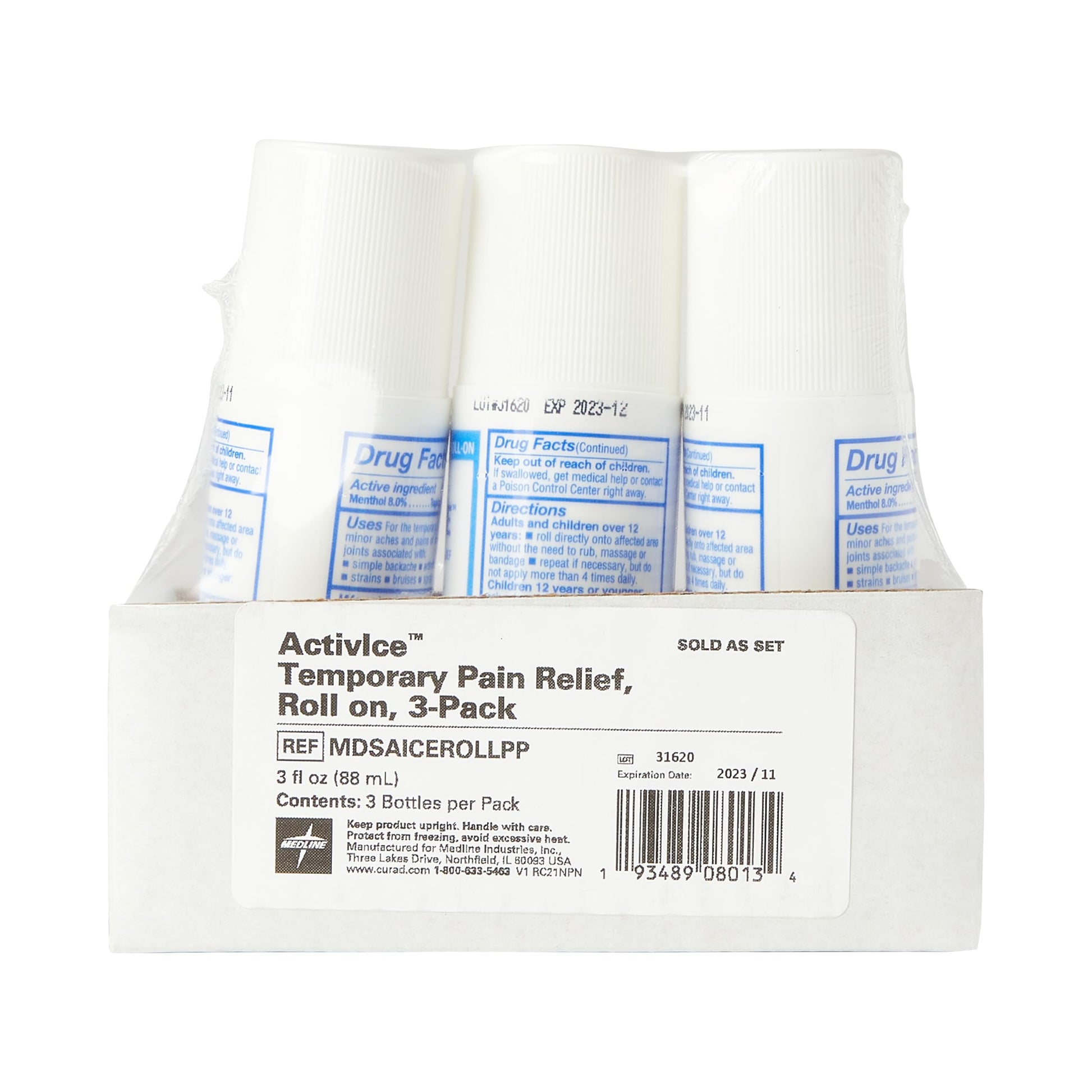 Medline ActivICE Roll-On Cooling Gel, Topical Pain Relief for Arthritis, Joint, Muscle, Back & Body Aches & Pain, 3 oz (3 Count) Medline buy australia supplements