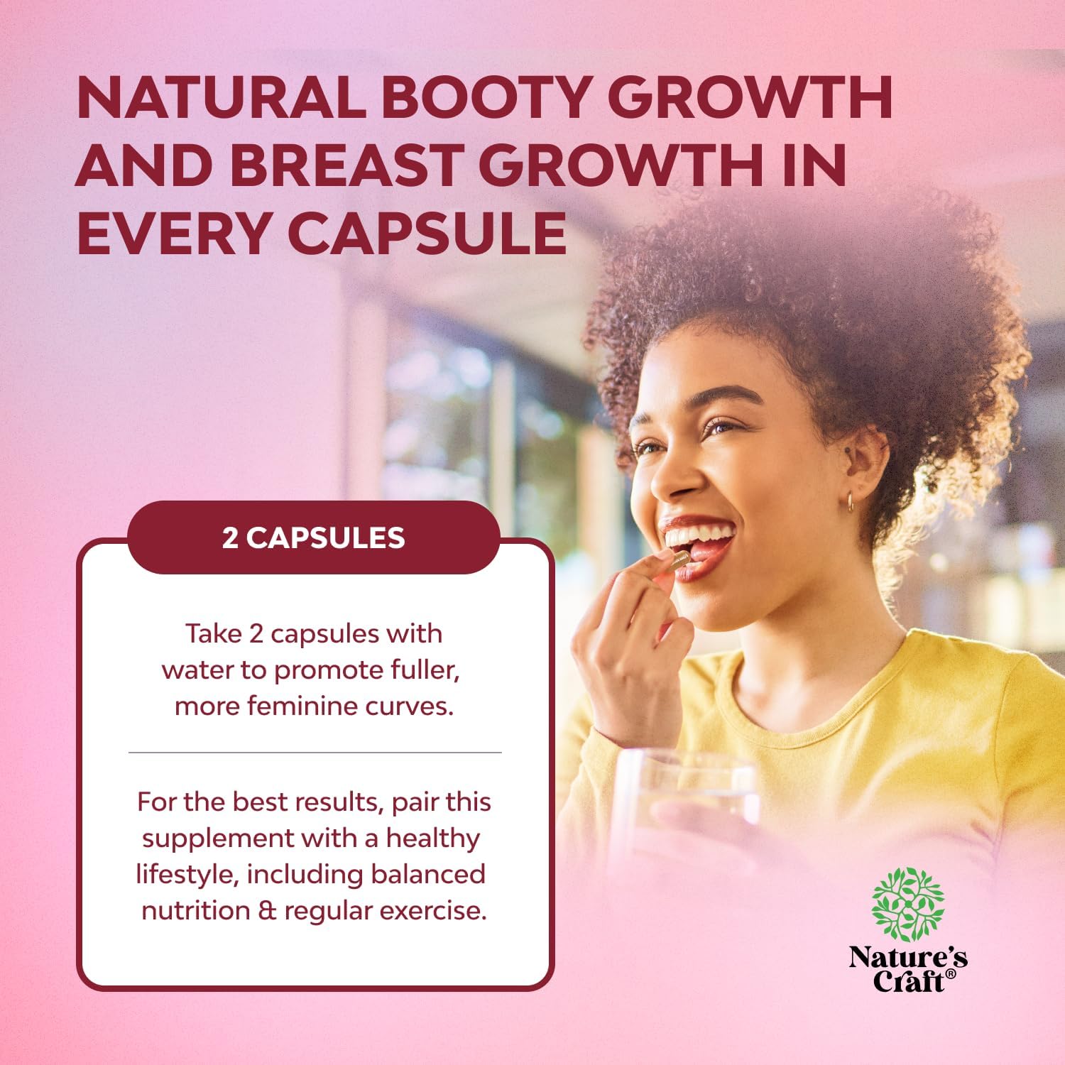 G-Curve Butt and Breast Growth Capsules - Horny Goat Weed Muira Puama & Maca Root for Butt Growth Support - Advanced Herbal Formula - Supports Bigger Butt & Bigger Breast - Easy to Swallow - 60 Count Gsupps Australia