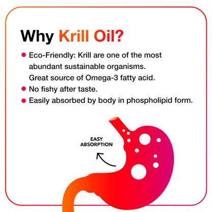 MegaRed Antarctic Krill Oil 500mg Omega 3 Fatty Acid Supplement, Extra Strength EPA & DHA Krill Oil Softgels (90cnt Box), Astaxanthin MegaRed