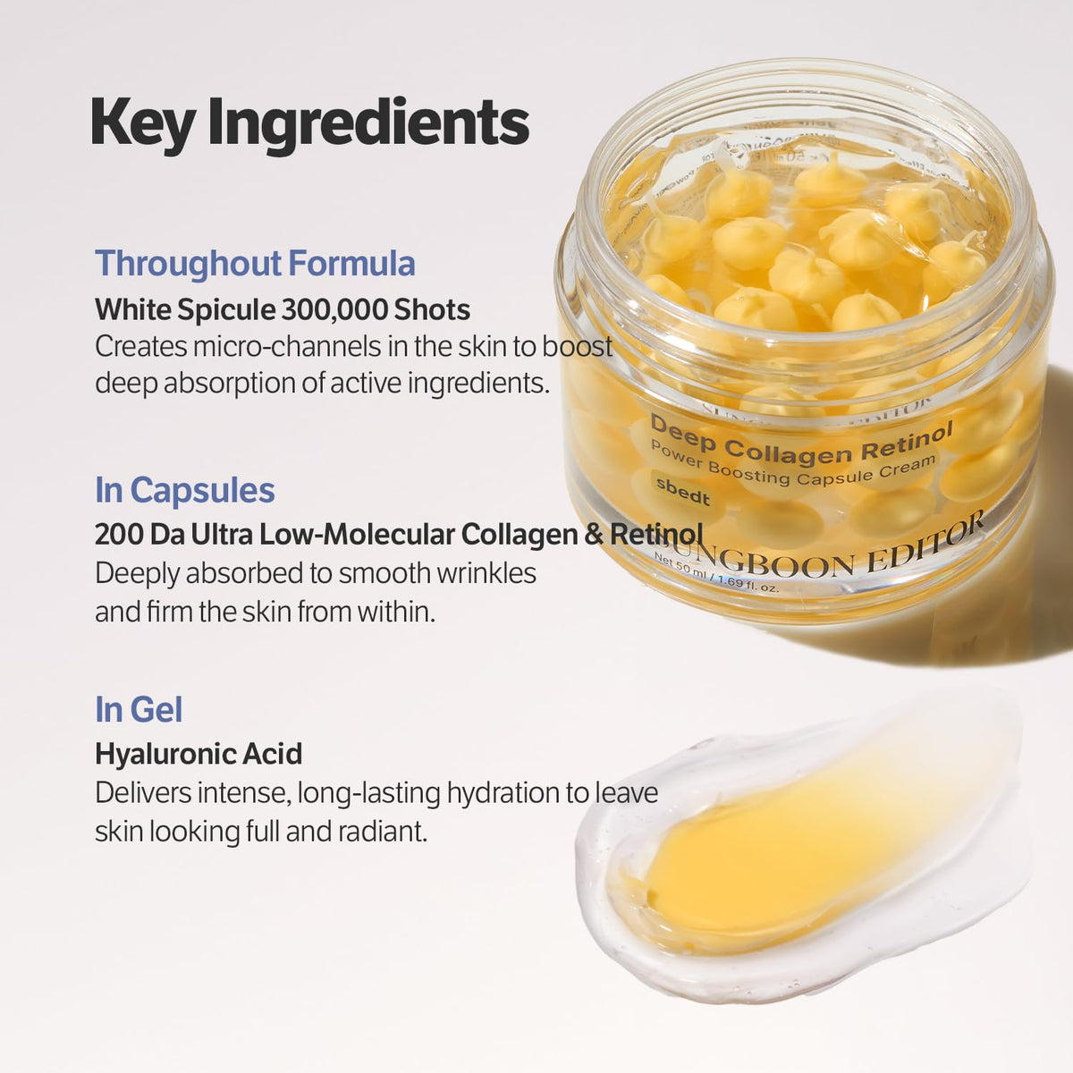 SUNGBOON EDITOR Deep Collagen Retinol Capsule Cream For Dry Skin,1.69 fl.oz SUNGBOON EDITOR