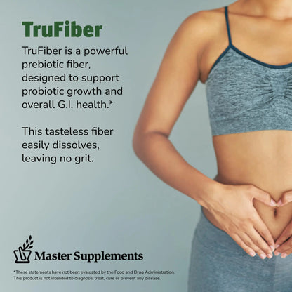 Master Supplements TruFiber - 6.35 oz, Pack of 2 - Prebiotic Fiber to Help Boost Probiotic Growth - Supports Digestive Health TruFiber