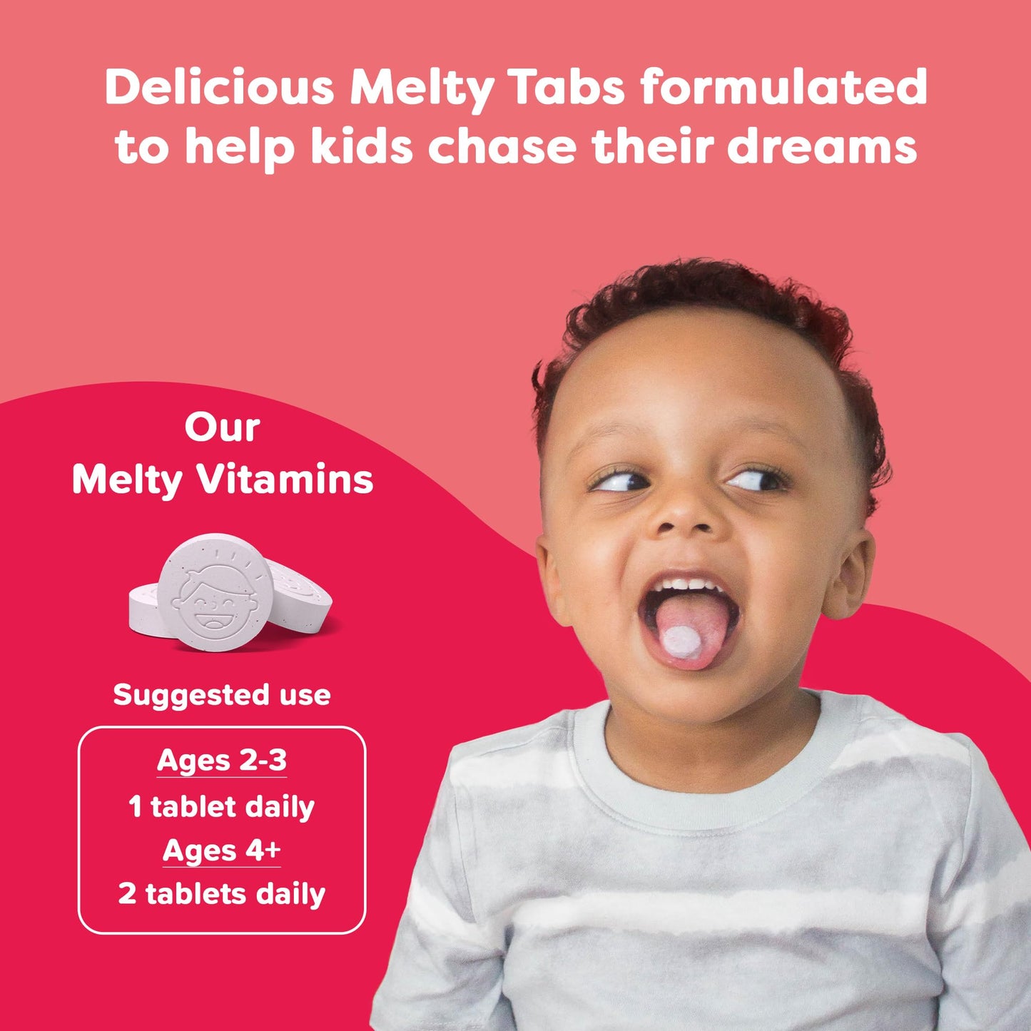 Renzo's Iron Supplements for Kids, Dissolvable Vegan Kids Iron Supplement with Vitamin C, Sugar-Free Melty Tabs Renzo's
