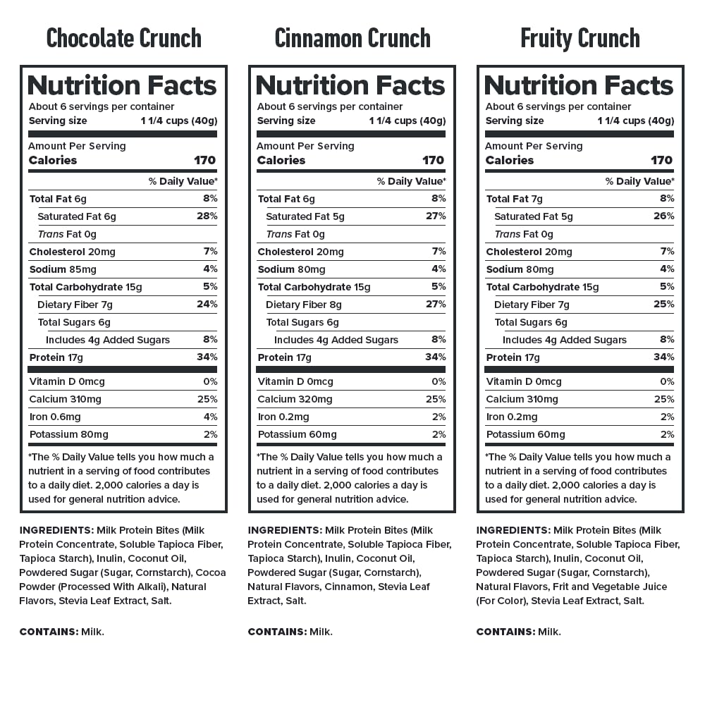 Legion Protein Cereal with 17g Milk Protein – Naturally Sweetened, High-Fiber Breakfast Cereal – Gluten-Free, Soy-Free, Lab-Tested for Purity – Variety 3 Pack for Adults & Athletes