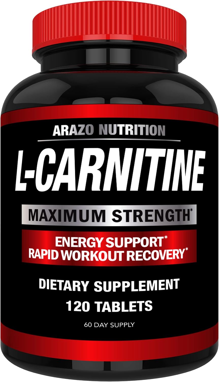 Super Strength L-Carnitine 1000mg Servings Plus Calcium for Boosted Metabolism and Improved Muscle Gain - Arazo Nutrition Gsupps Australia