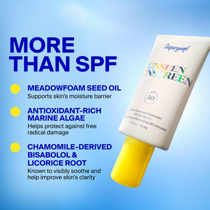 Supergoop! Unseen Sunscreen for Face, SPF 50 Clear & Invisible, 1.7oz Supergoop!