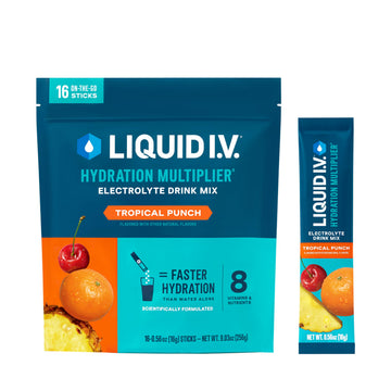 Liquid I.V.® Hydration Multiplier - Tropical Punch | Electrolyte Powder Drink Mix | 1 Pack (16 Servings) Liquid I.V. buy australia supplements