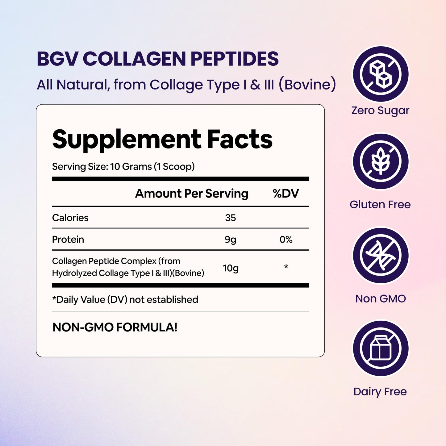 Black Girl Vitamins | Collagen Peptides Powder - Collagen for Skin, Hair & Nails - Unflavored Hydrolyzed Collagen Powder, Dairy-Free Black Girl Vitamins