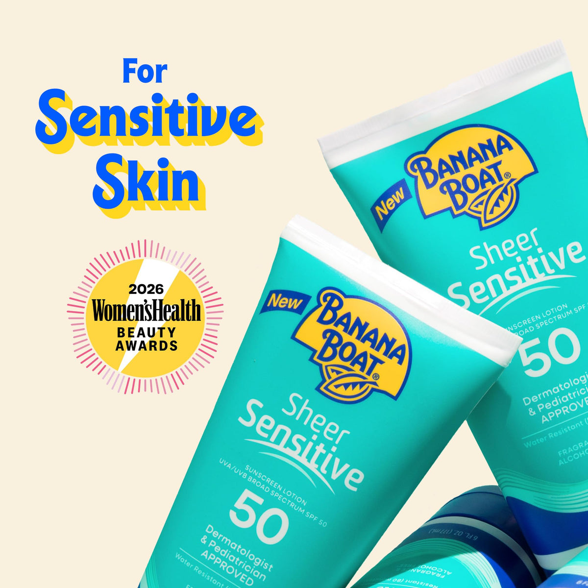 Banana Boat Sheer Sensitive Sunscreen Lotion SPF 50, 6 Fl Oz Banana Boat