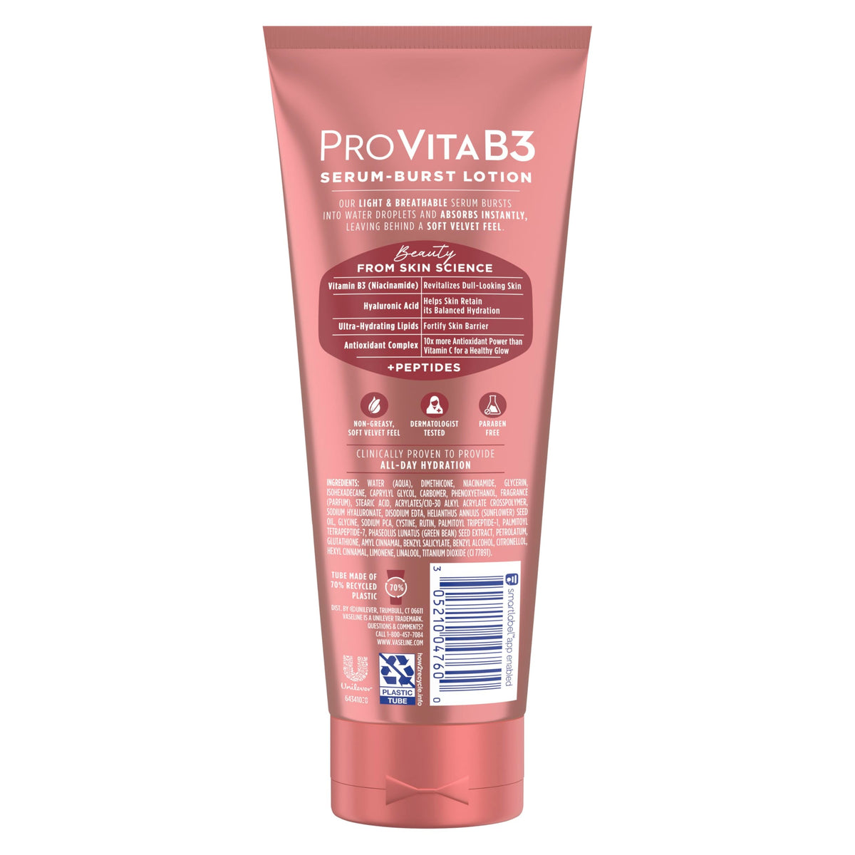 Vaseline Pro VitaB3 Serum Burst Body Lotion Supple & Soft 7.5oz Vaseline