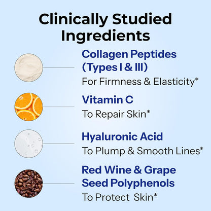 HUM Collagen Love Skin Supplement, Collagen Peptides Capsules with Hyaluronic Acid & Vitamin C, Supports Firm Skin & Helps Minimize Signs of Aging, Supplements for Women and Men, 90 Capsules