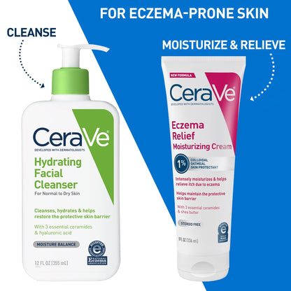 CeraVe Eczema Relief Moisturizing Cream, Shea Butter Dry Skin Lotion, 8oz CeraVe