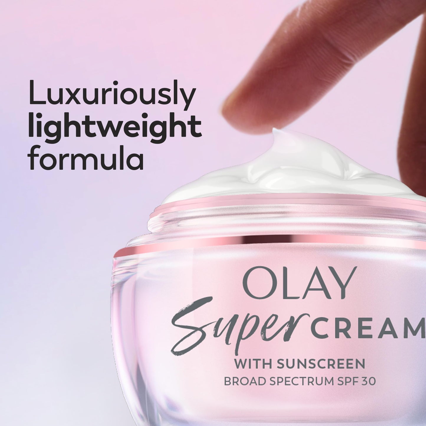 Olay Super Cream with Sunscreen SPF 30, Lightweight Face Moisturizer with Sun Protection Olay