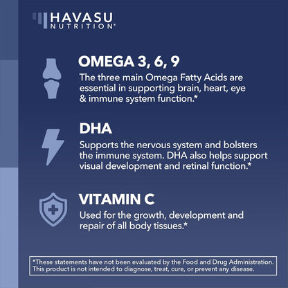 Omega 3 6 9 Gummies with DHA, Plant-Based Omega 3 Gummies for Adults, 60ct | Omega 3 6 9 + DHA Gummies, Fish Oil Alternative for Adults with DHA from Algae, Lemon and Orange Flavors, 20 Servings Gsupps Australia