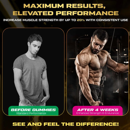 ZyterX Creatine Monohydrate Gummies for Men & Women, 9000MG Creatine Gummies Sugar Free with L-Taurine, BCAA 2:1, B12 B6 for Boost Strength, Focus & Endurance, ZyterX