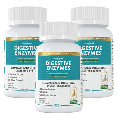 Anven Health 800mg Digestive Enzymes for Men and Women with Probiotics & Prebiotics, 8 Key Enzymes, Protease, Amylase & Lipase | 270 Capsules - A 90-Day Supply Anven Health