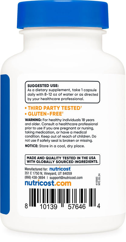 Nutricost Lithium Orotate (10mg) 120 Capsules - Vegan Lithium Supplement, GMO-Free, Gluten-Free Nutricost