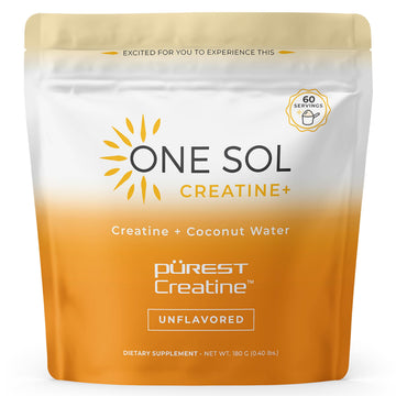 One Sol Creatine for Women, All Natural Women's Creatine Powder w Pure Creatine & Coconut Water, Increase Lean Muscle Mass, Reduce Recovery Time, Promotes Brain & Bone Health (Unflavored, 60 Servings) One Sol buy australia supplements