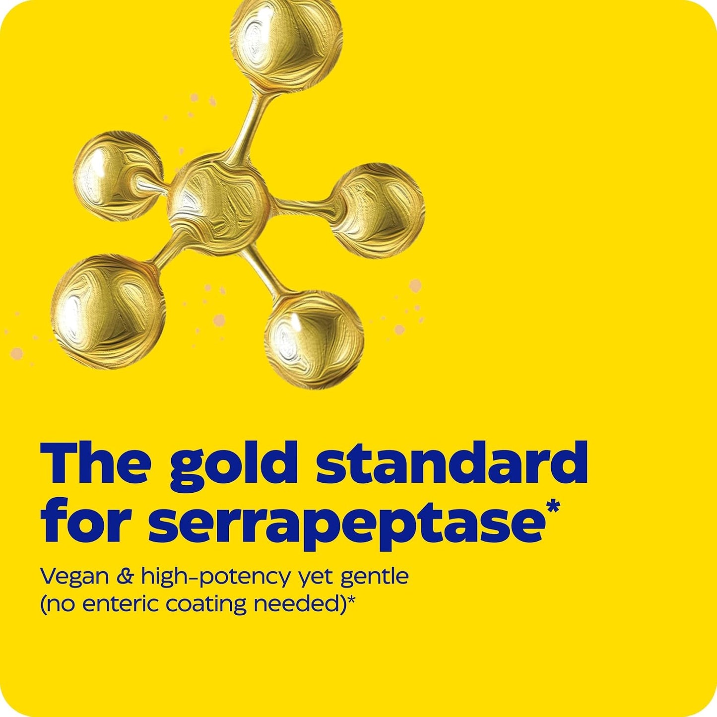 Enzymedica SerraGold - High Potency Serrapeptase Enzyme Supplement for Men & Women, Serrapeptase 100,000 SPU for Adults, Supports Sinus & Respiratory Health, Heart & Immune Function - 120 Capsules Gsupps Australia